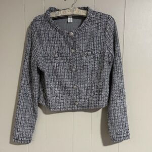 H&M Black and White Tweed Jacket
